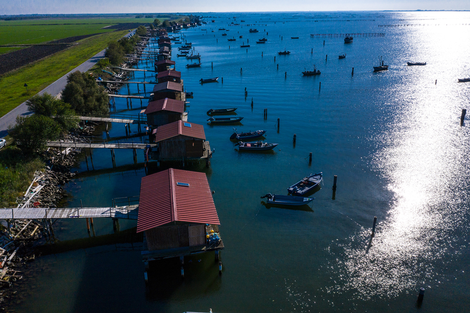 Porto Tolle (Ro), Sacca degli Scardovari, Cavàne dei pescatori.