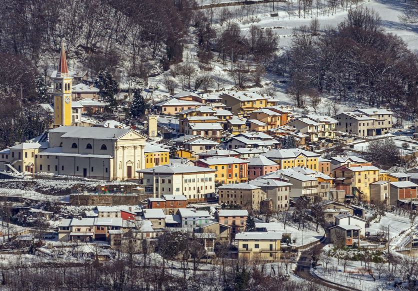 Altissimo (Vi), panorama invernale.