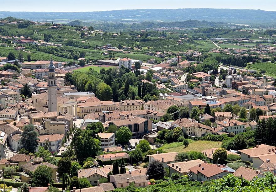 Valdobbiadene (Tv), Vista dall'alto.