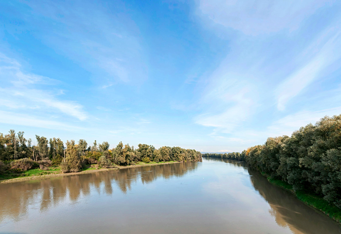 Bonavigo (Vr), Fiume Adige nella Bassa Veronese.